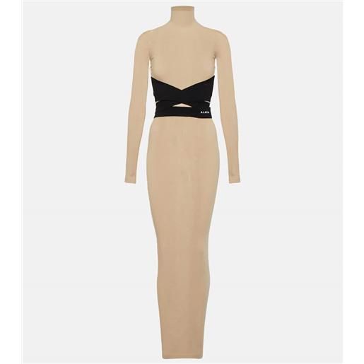 Alaia alaã¯a abito lungo in jersey