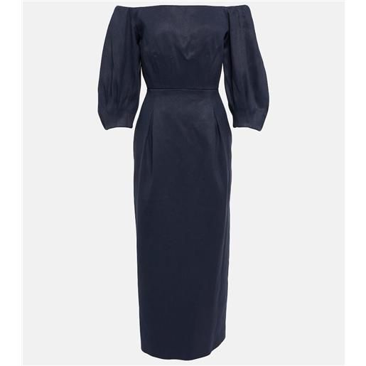 Gabriela Hearst abito midi in canapa e cotone