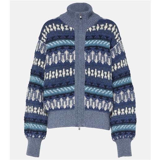 Loro Piana bomber holiday noel in cashmere