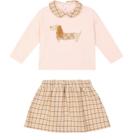 Il Gufo baby - gonna e top in misto cotone