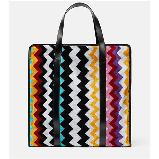 Missoni borsa cyrus zig. Zag con pelle