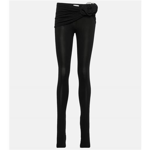 Magda Butrym leggings in jersey con applicazione