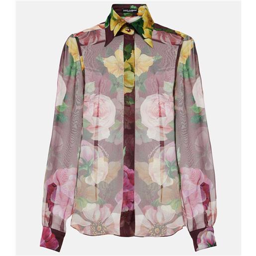 Dolce&Gabbana blusa in chiffon di seta con stampa