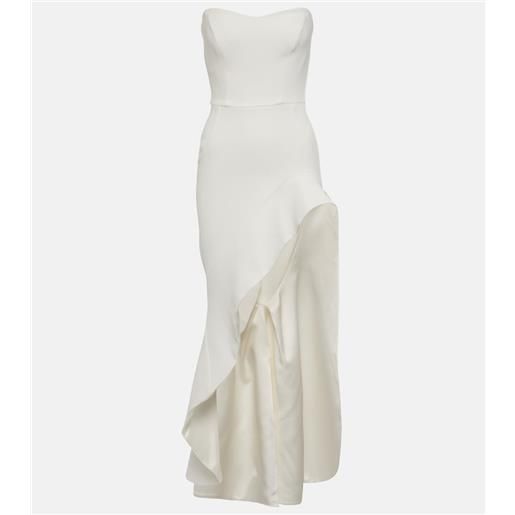 Maticevski abito lungo divergence con volant