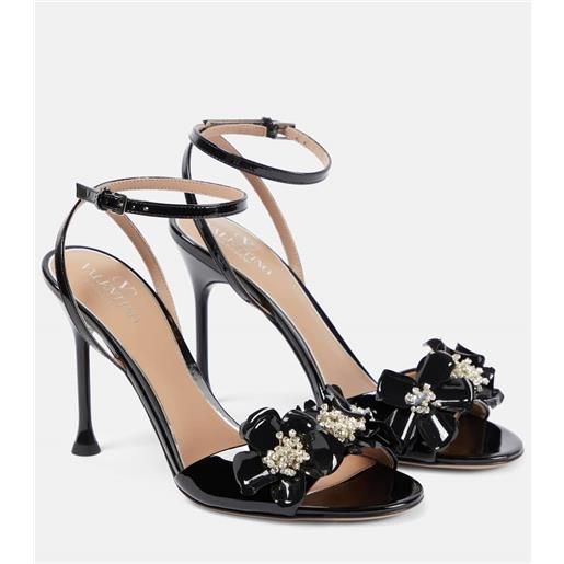 Valentino Garavani sandali archive wild flower in vernice