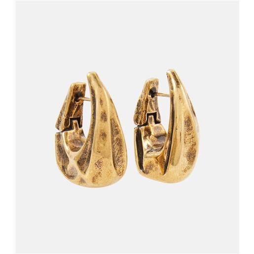 Khaite orecchini olivia small bagnati in oro 18kt