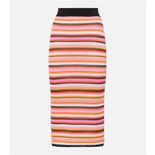 Missoni gonna midi in maglia di misto cotone