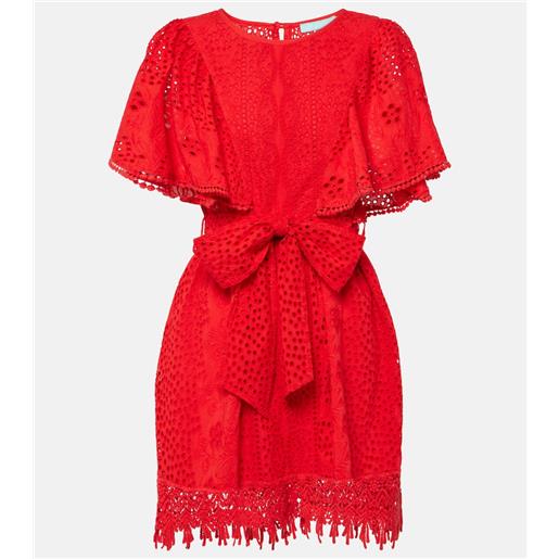 Melissa Odabash miniabito kara in pizzo di cotone sangallo