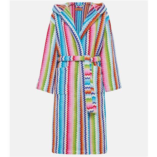 Missoni accappatoio riverbero in spugna di cotone a zig-zag