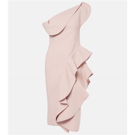 Maticevski abito midi rhythm con volant