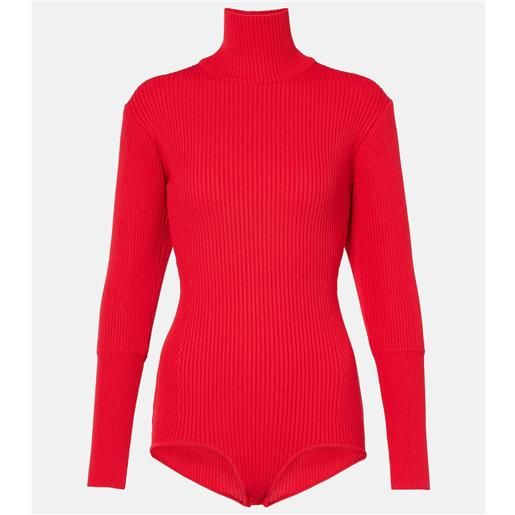 Magda Butrym body a collo alto in maglia a coste