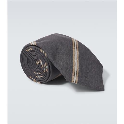 Brunello Cucinelli cravatta in seta a righe