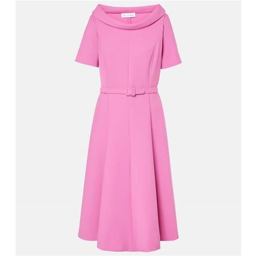 Oscar de la Renta abito midi in misto lana