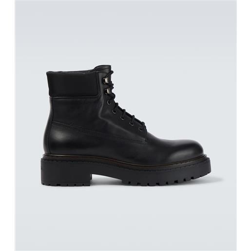 Prada anfibi in pelle e re-nylon