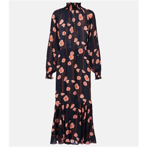 Johanna Ortiz abito midi in georgette di seta
