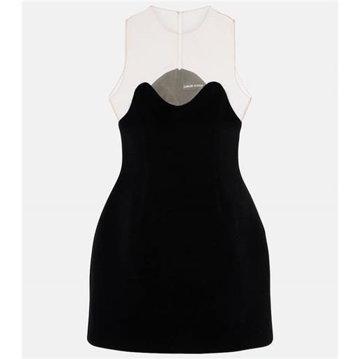 David Koma abito corto wave con tulle