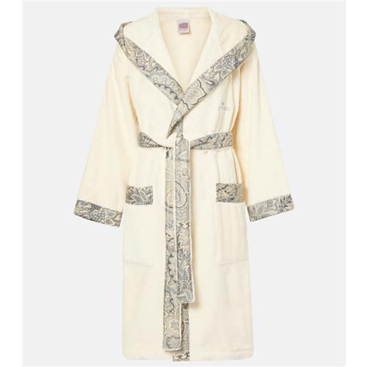 Etro accappatoio bloom in spugna di cotone
