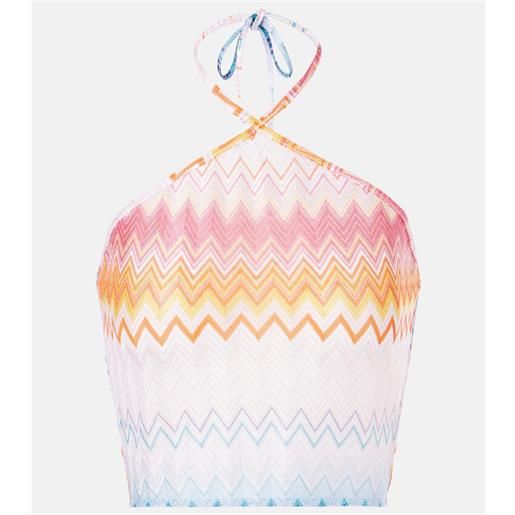 Missoni top a zig-zag con scollo allâamericana