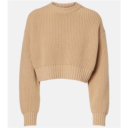 Bottega Veneta pullover cropped in lana e cashmere