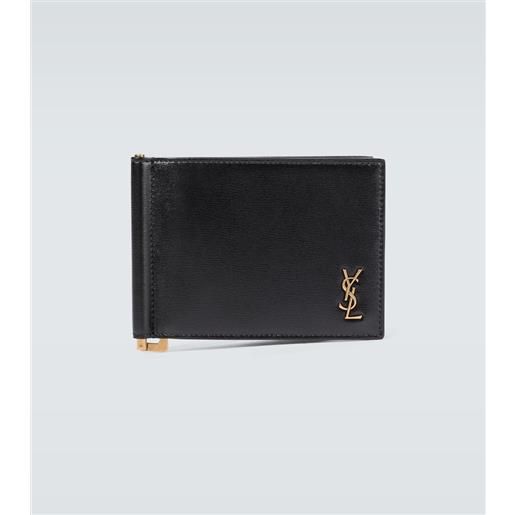 Saint Laurent portafoglio tiny cassandre in pelle