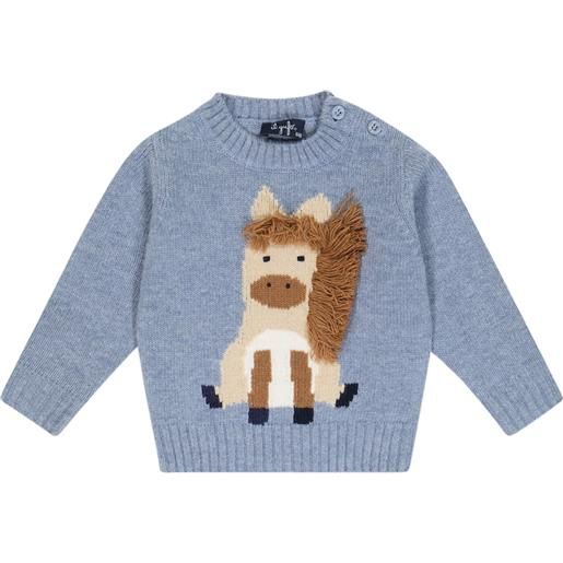 Il Gufo baby - pullover in lana con intarsio