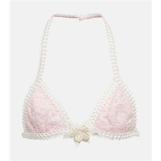 Alessandra Rich bralette in tweed