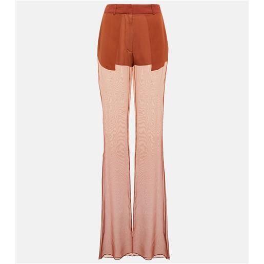 Nensi Dojaka pantaloni a gamba larga in seta