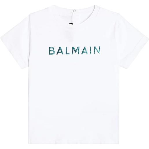 Balmain Kids baby - t-shirt in cotone con logo