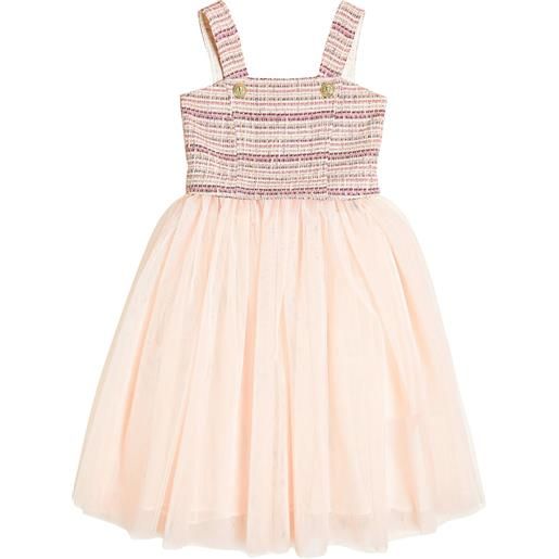 Balmain Kids abito in tweed e tulle