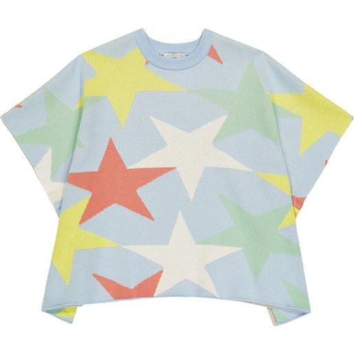 Stella McCartney Kids mantella in cotone e lana con stampa