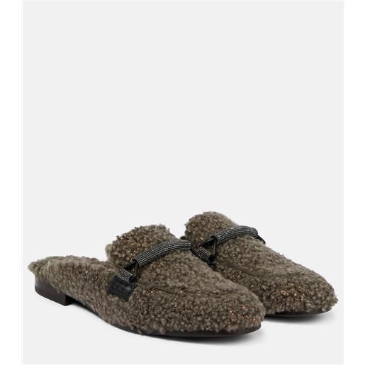 Brunello Cucinelli slippers in shearling