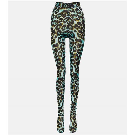 Alex Perry collant cadie con stampa leopardata
