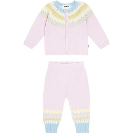Molo baby - cardigan e pantaloni in misto lana