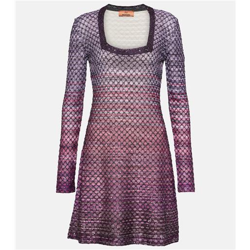 Missoni miniabito in maglia lamã©