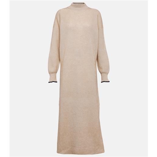 Brunello Cucinelli abito midi in cotone e alpaca
