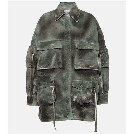 The Attico giacca cargo in denim camouflage