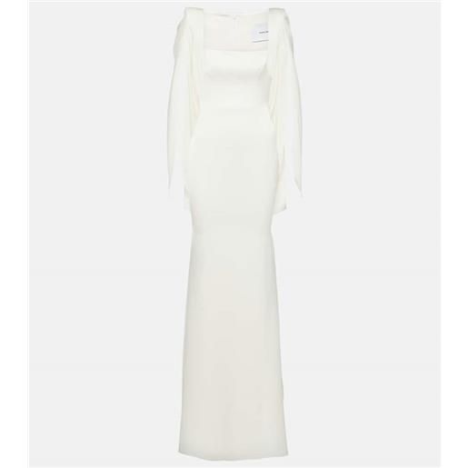 Alex Perry bridal - abito lungo portrait in raso
