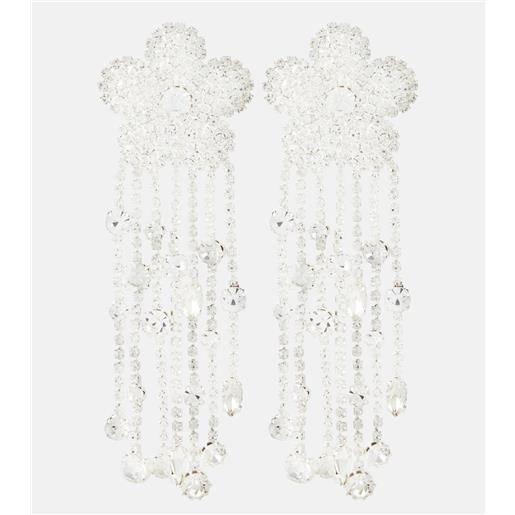 Magda Butrym orecchini con cristalli a fiori