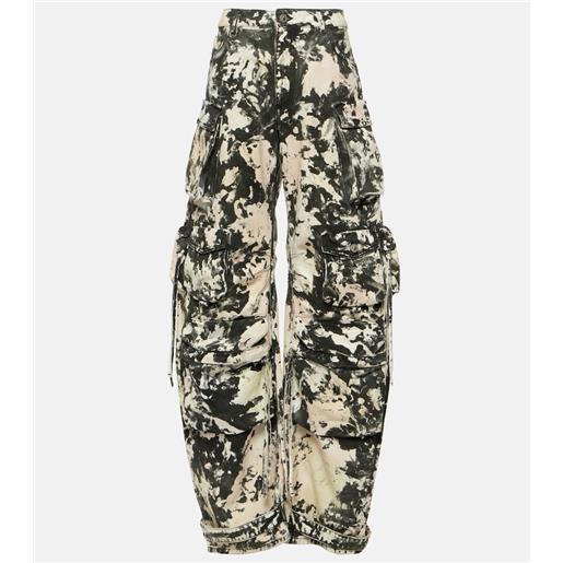 The Attico jeans cargo fern con stampa