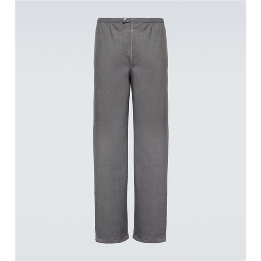 Prada pantaloni regular in lana vergine