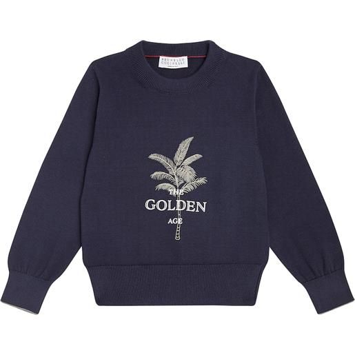 Brunello Cucinelli Kids pullover in cotone con stampa