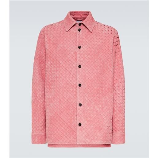 Bottega Veneta camicia intrecciato in suede