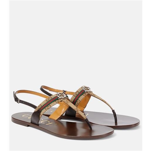 Gucci sandali infradito con pelle