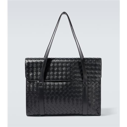 Bottega Veneta borsa classic portfolio in pelle intrecciato
