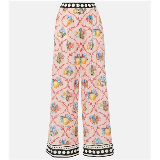 Dolce&Gabbana pantaloni a palazzo capri in cotone