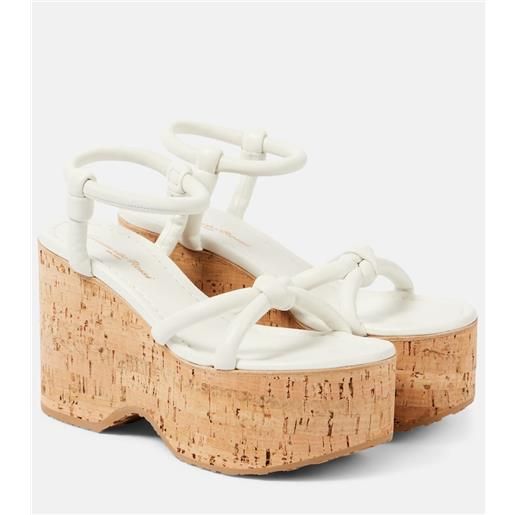 Gianvito Rossi sandali alma in pelle con zeppa