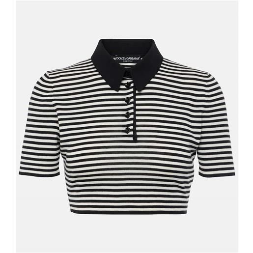 Dolce&Gabbana polo cropped in lana