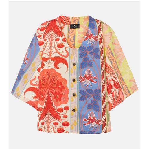 Etro camicia oversize in misto cotone