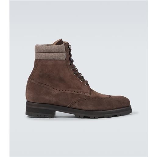 Manolo Blahnik stivaletti sapele in suede