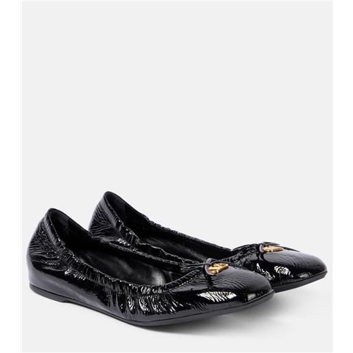 Valentino Garavani ballerine vlogo signature in vernice